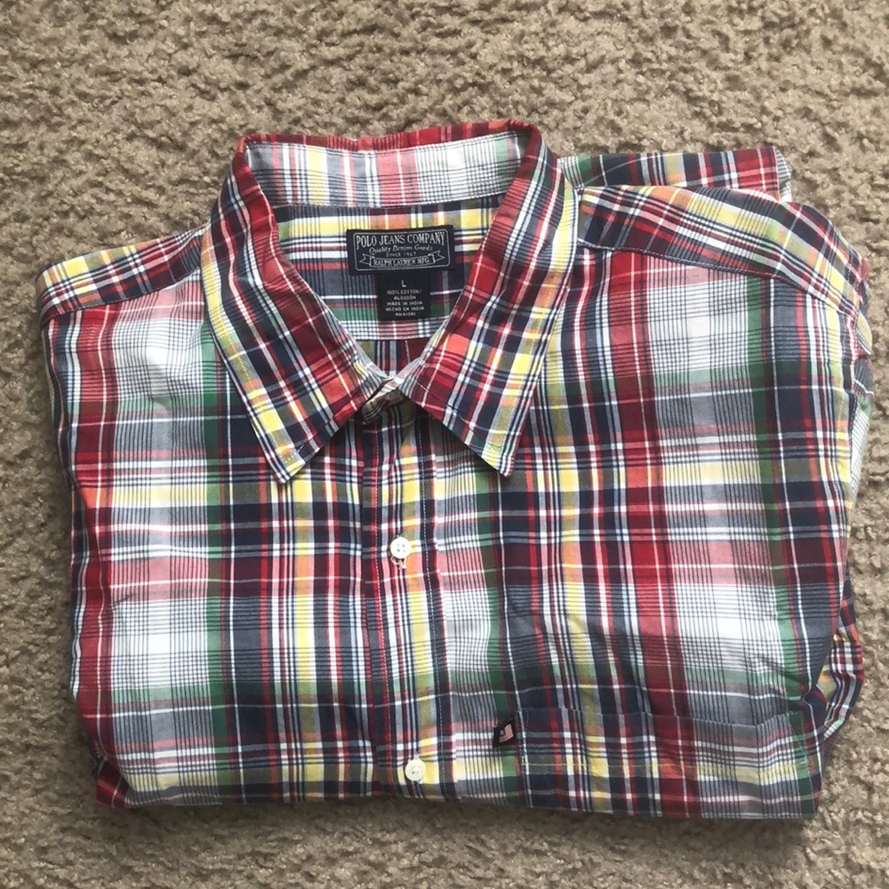 Ralph Lauren short sleeve button up Sz L